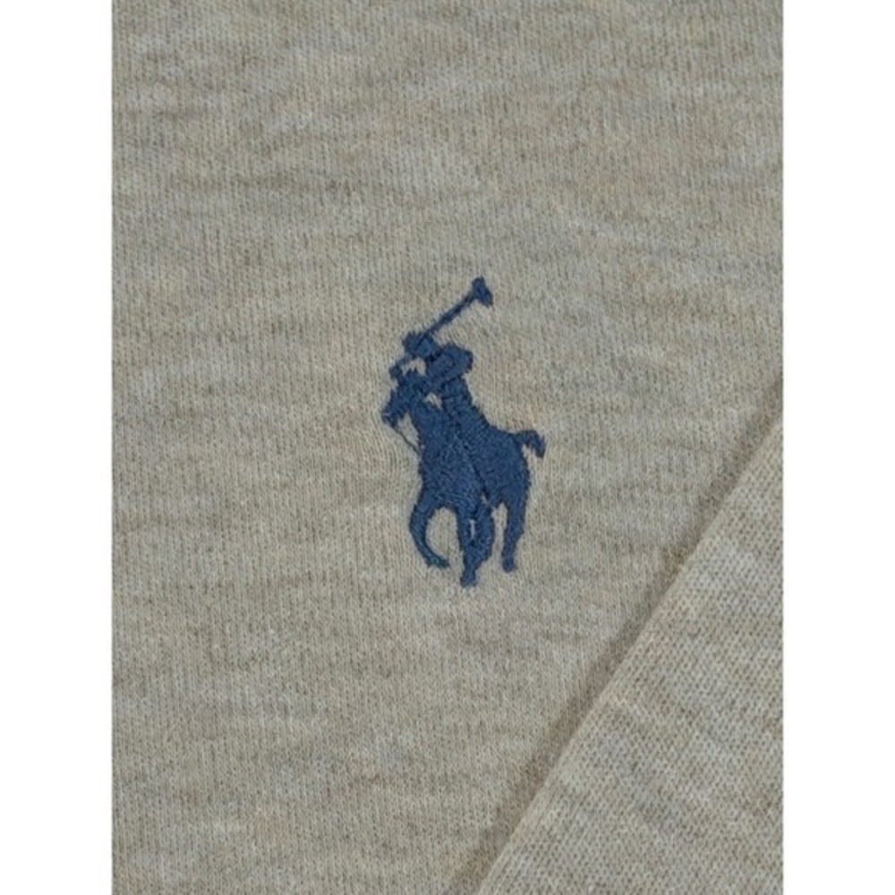 Polo Ralph Lauren Long Sleeve Polo Shirt Oatmeal Beige 3XB Big Mens Cotton Pony - Picture 4 of 7